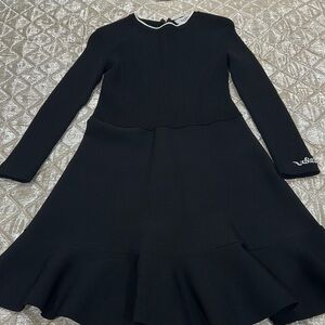 Valentino Garavani Black Long Sleeve Knitted Dress